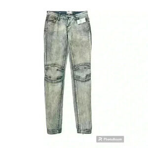 New! Y2k Sean Jean Paneled Jeans Low Rise Skinny Zippered Ankle Women's Size 27